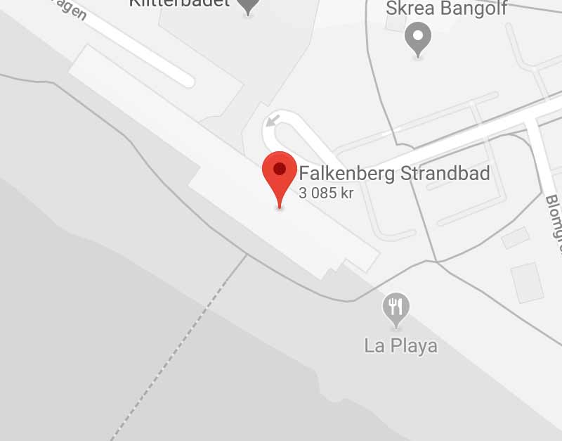 Karta som hjälper dig hitta till Falkenberg Strandbad