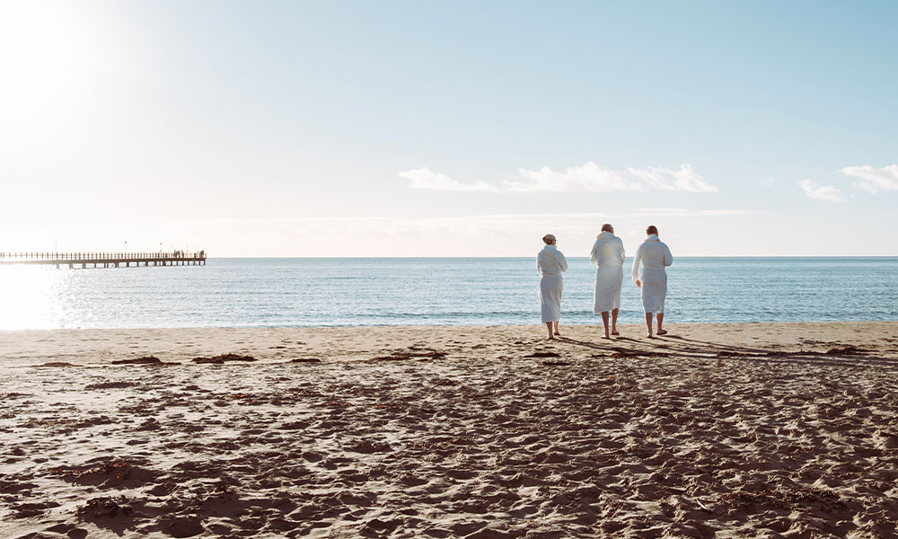 Falkenberg Strandbad på sommaren