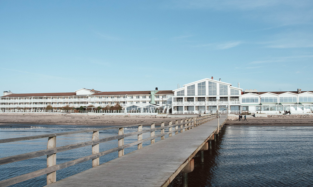Falkenberg Strandbad från ovan