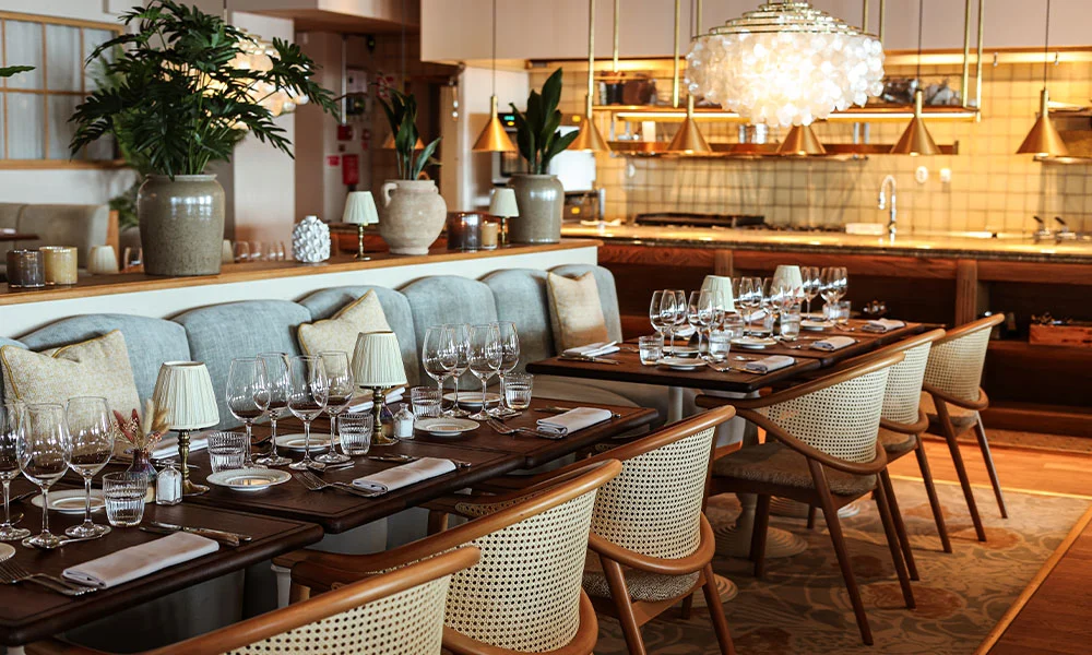 Restaurang vid havet på Falkenberg Strandbad