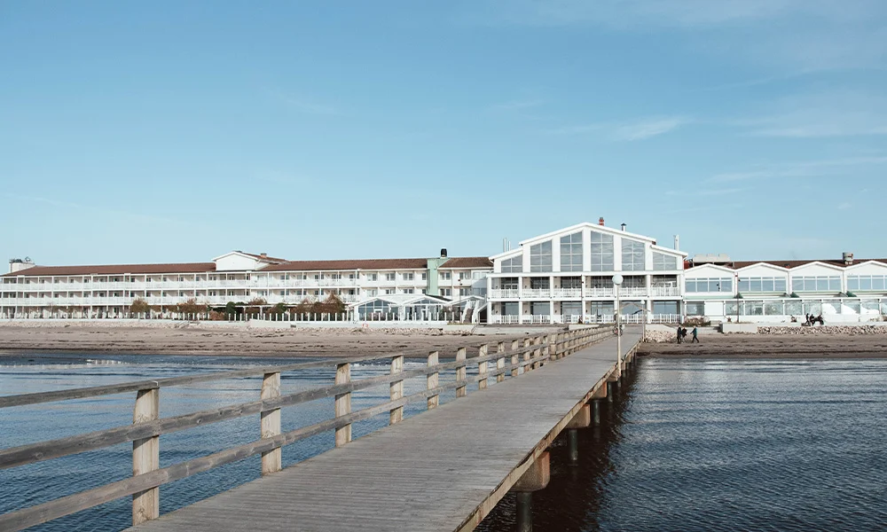 Falkenberg Strandbad från ovan